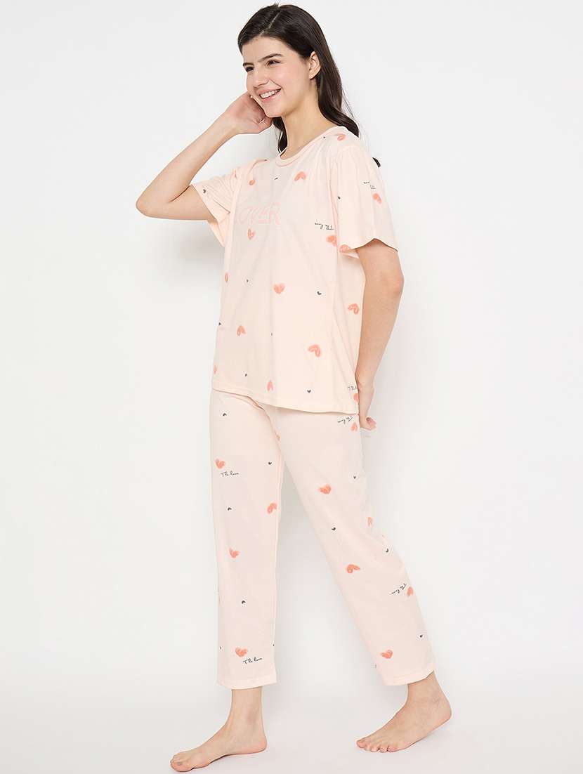women printed short sleeve pyjama set nightwear  - 21840497 -  Standard Image - 5