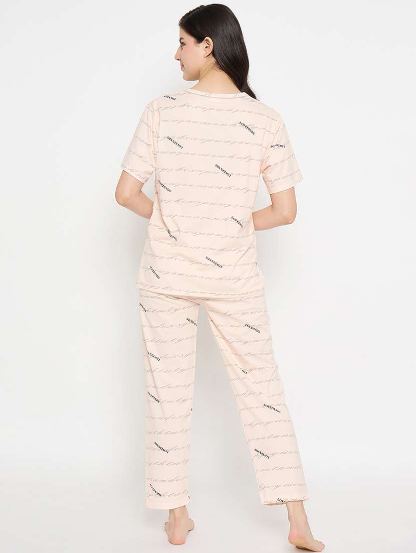 women printed short sleeve pyjama set nightwear  - 21840498 -  Standard Image - 3