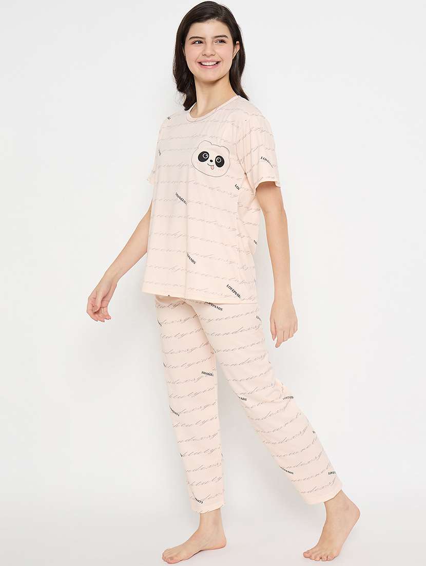 women printed short sleeve pyjama set nightwear  - 21840498 -  Standard Image - 5