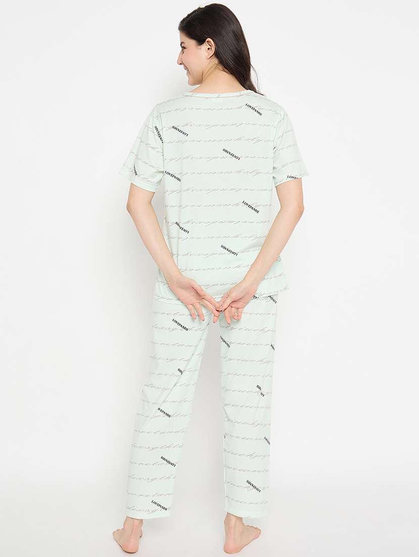 women printed short sleeve pyjama set nightwear  - 21840499 -  Standard Image - 3