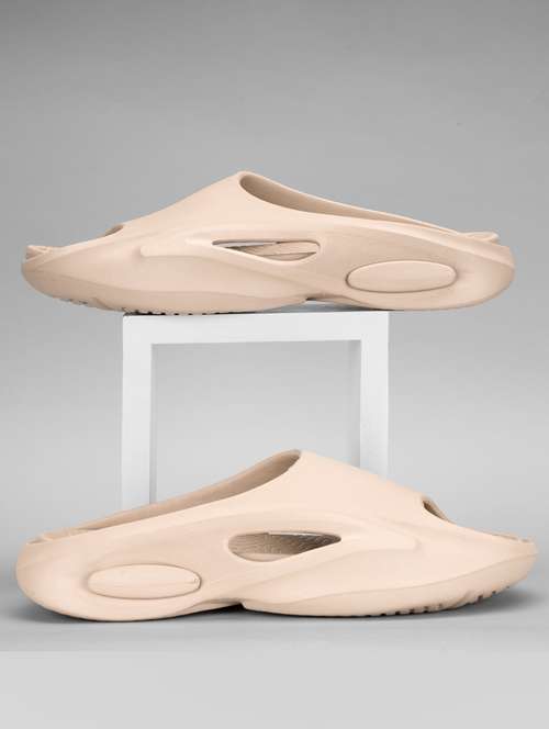 men beige slip on slider - 21840521 - Standard Image - 0