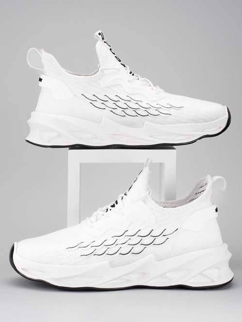 men white lace up sport shoe - 21840557 -  Standard Image - 0