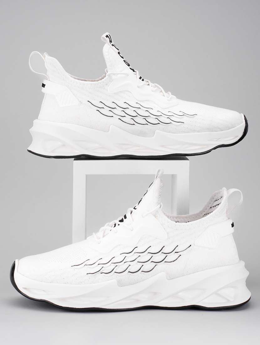 men white lace up sport shoe - 21840557 -  Zoom Image - 0