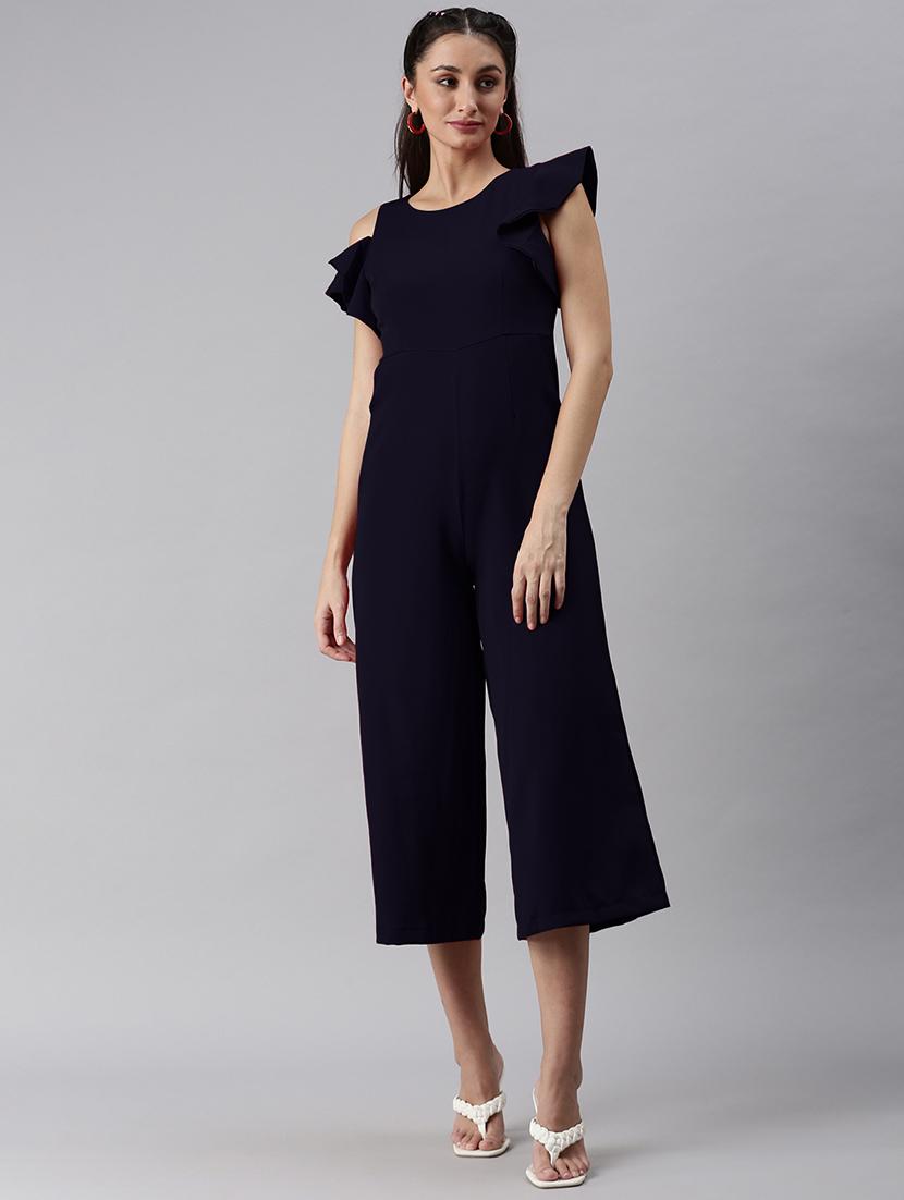 women solid calf length jumpsuit - 21840561 - Zoom Image - 0