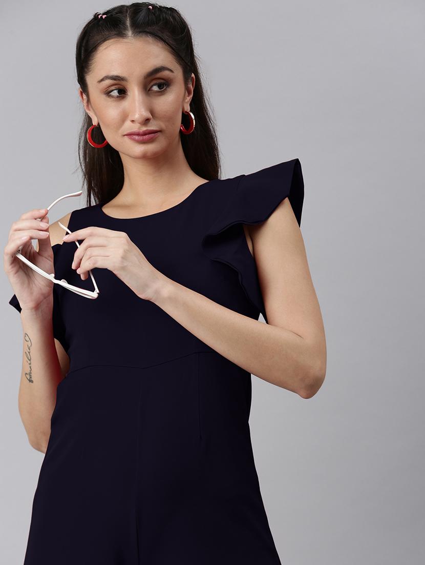 women solid calf length jumpsuit - 21840561 - Standard Image - 5