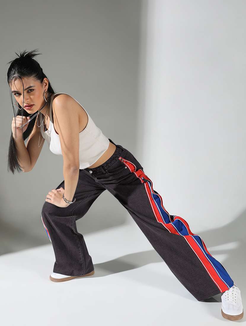 women tapered mid irse wid leg jean - 21840564 -  Standard Image - 5