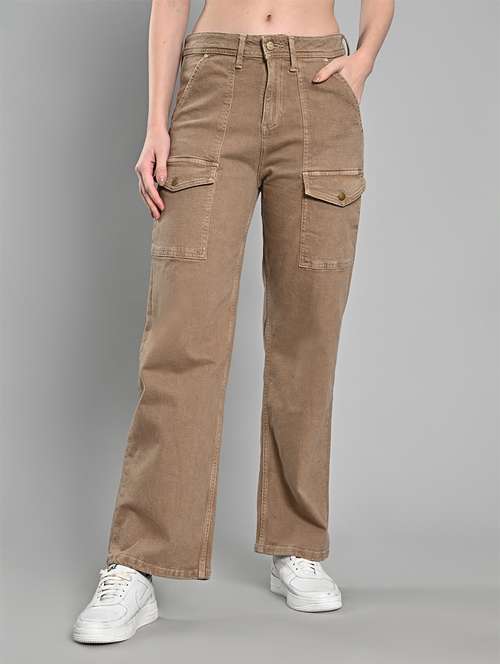 women mid rise denim cargo - 21840601 -  Standard Image - 0