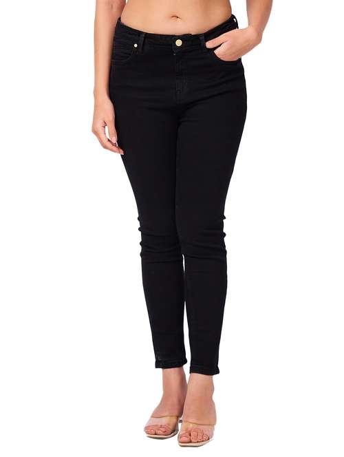 women solid mid rise skinny fit jeans - 21840615 - Standard Image - 0