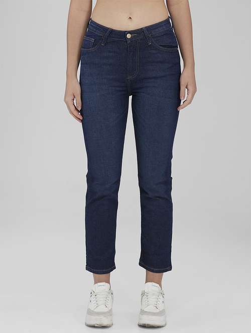 women solid mid rise slim fit jeans - 21840641 -  Standard Image - 0