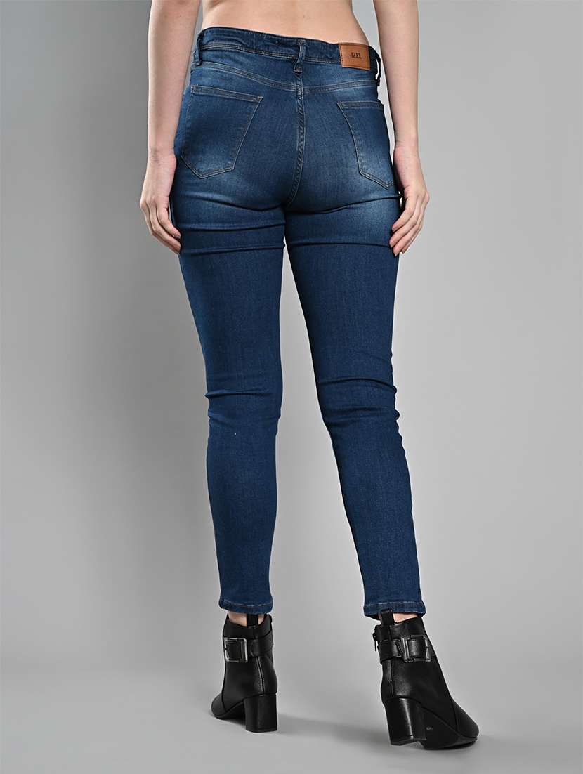 women distressed mid rise skinny fit jeans - 21840660 - Standard Image - 3