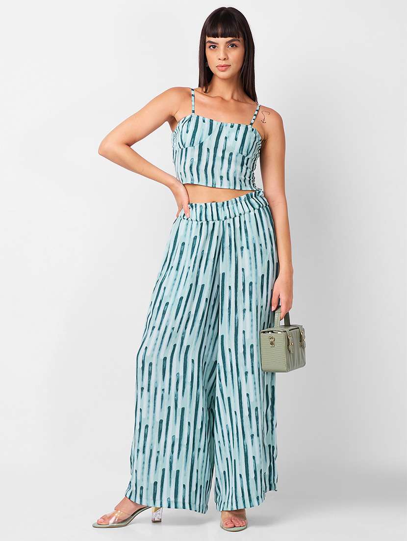 women printed top and palazzo co-ord set - 21840849 - Standard Image - 5