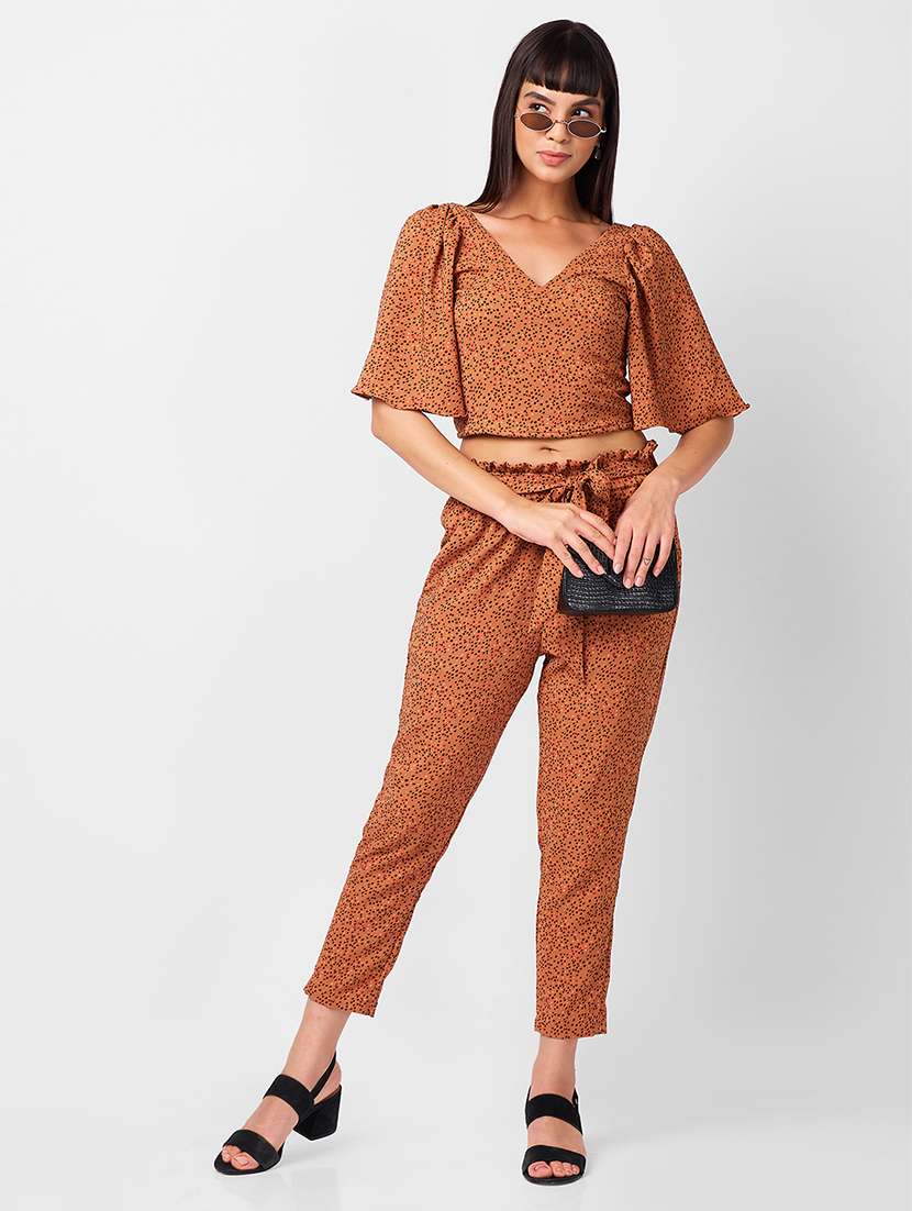 women printed top and trouser co-ord set - 21840850 - Standard Image - 5