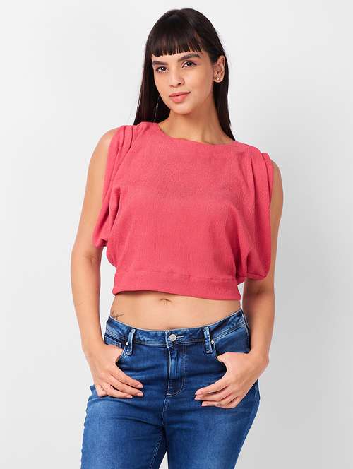 women solid sleeveless tie back top - 21840936 -  Standard Image - 0