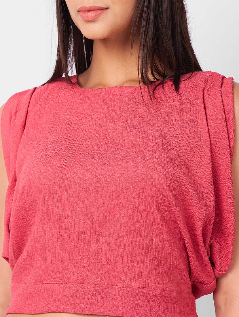 women solid sleeveless tie back top - 21840936 -  Standard Image - 3