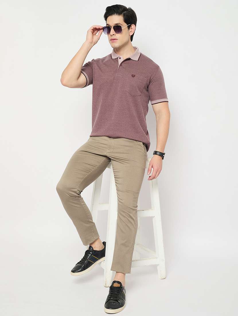 men solid mid rise ankle length chinos  - 21840975 -  Standard Image - 5