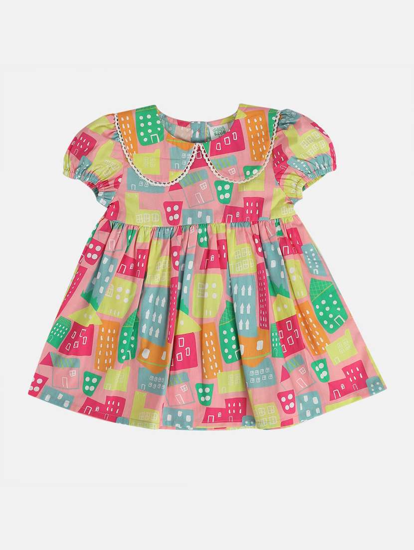 girls printed frock with bloomer - 21840985 -  Standard Image - 3
