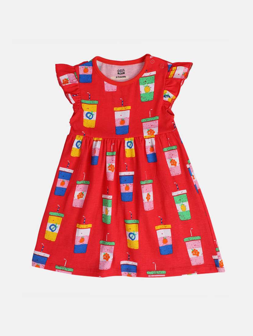 girls pack of 2 printed round neck frock - 21840987 -  Standard Image - 3