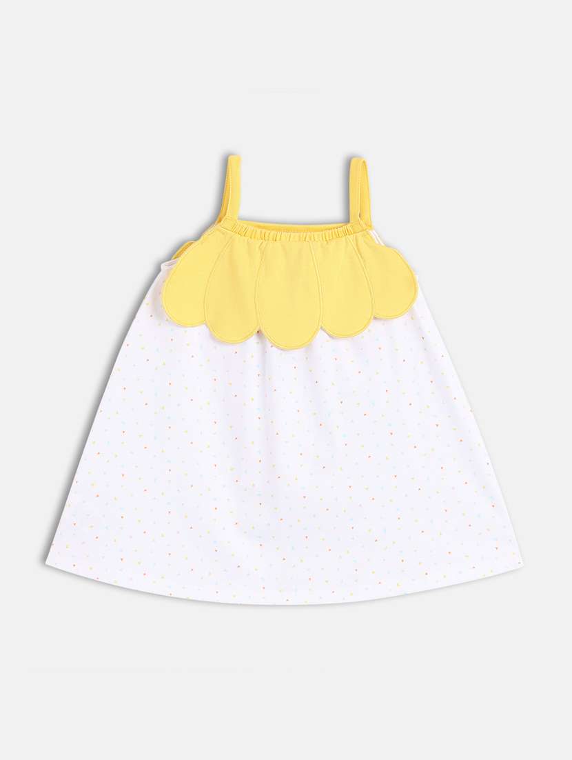 girls white printed frock with bloomer - 21840993 -  Standard Image - 3