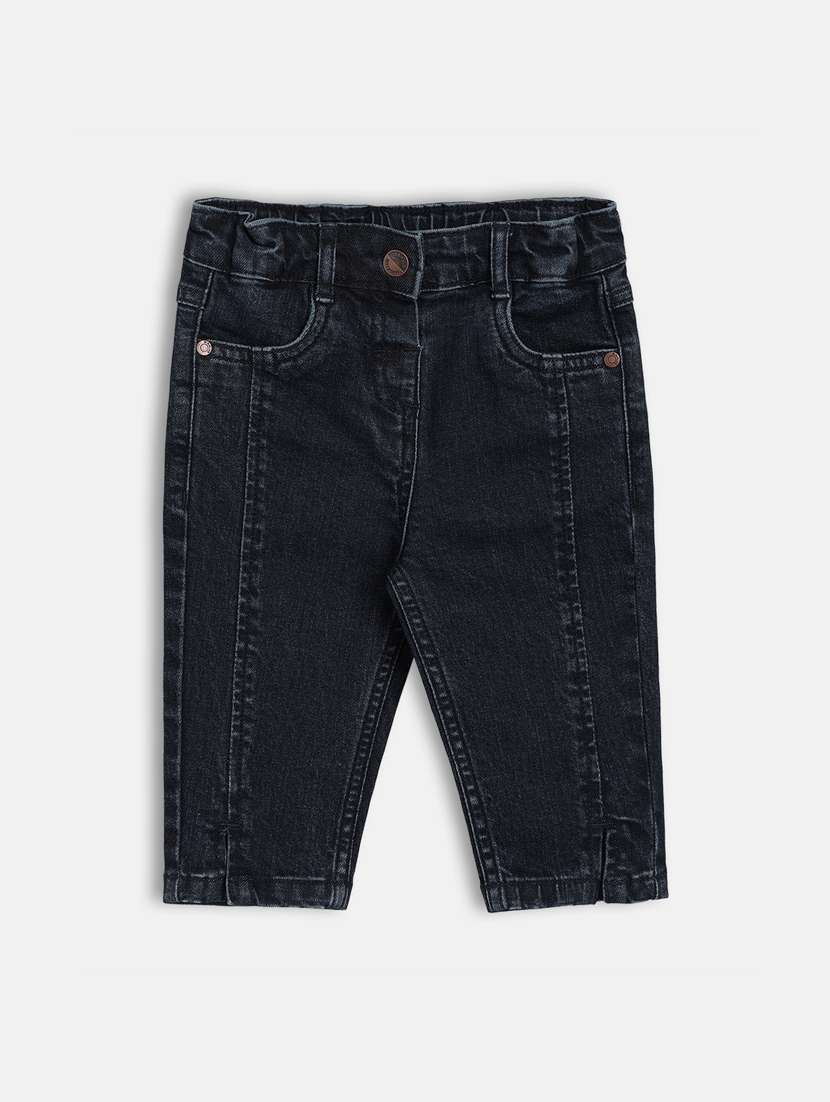 girls blue denim plain jean