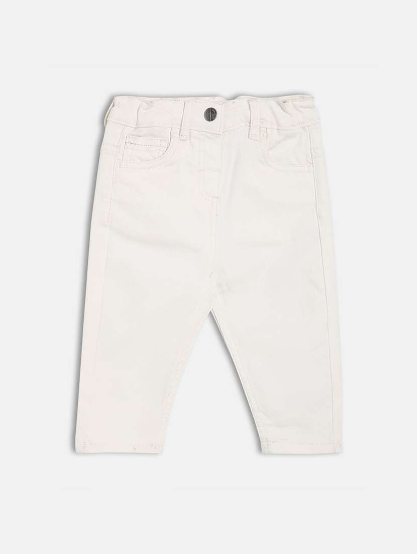 girls white denim plain jean