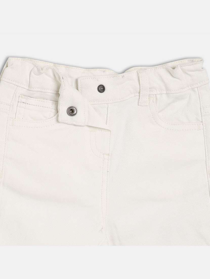 girls white denim plain jean - 21841006 -  Standard Image - 3