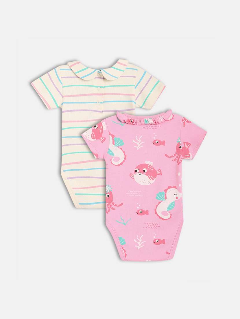 kids pack of 2 printed onesies 
