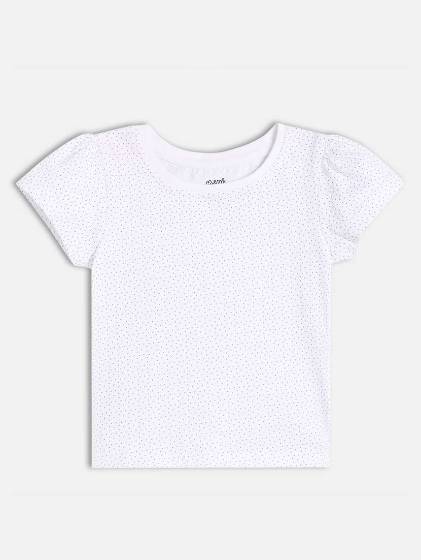 girls turquoise solid t-shirt & dungaree set - 21841029 -  Standard Image - 3