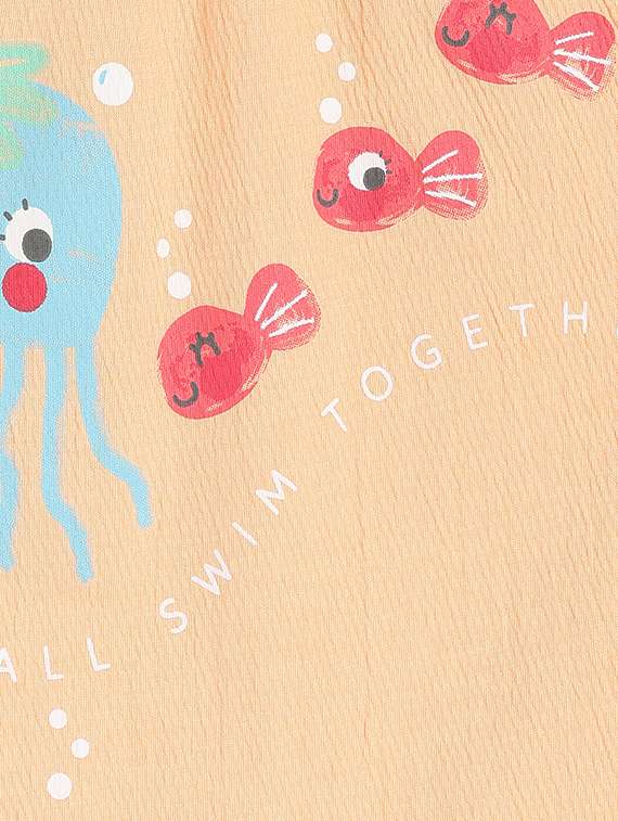 kids orange halter neck printed romper - 21841046 -  Standard Image - 3