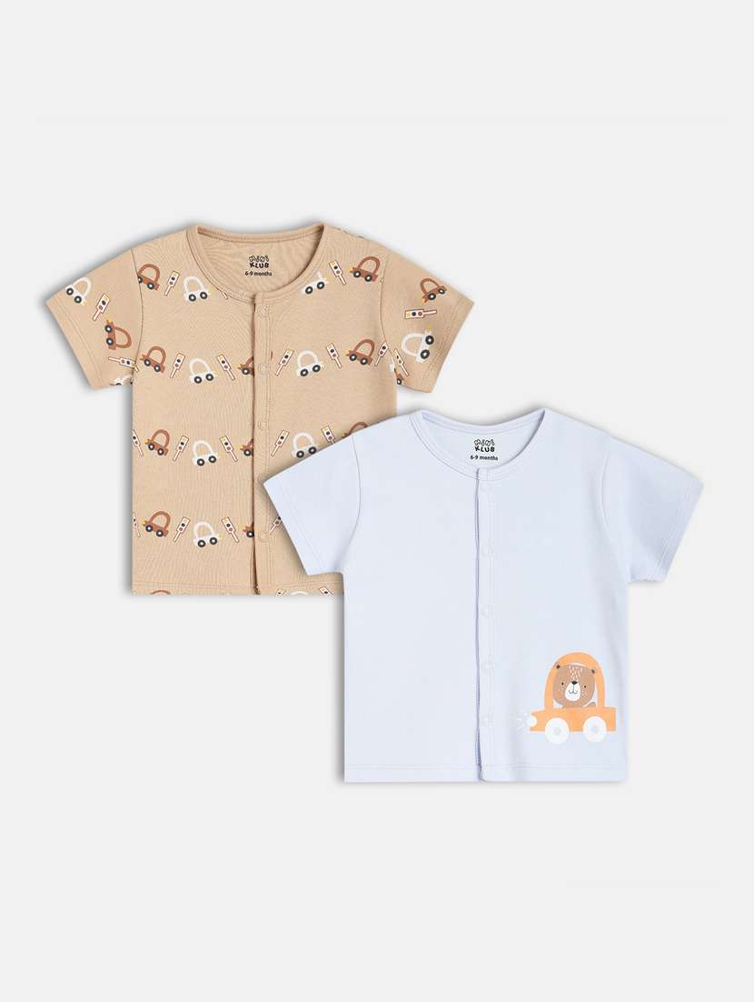 kids pack of 2 printed hort sleeves shirt