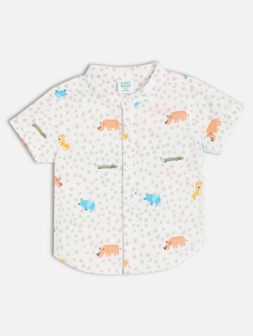 kids printed collared short sleeves t-shirt
