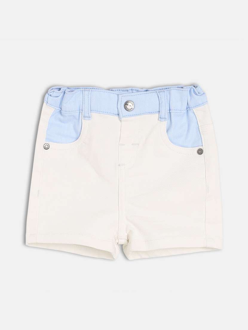kids solid mid rise shorts 