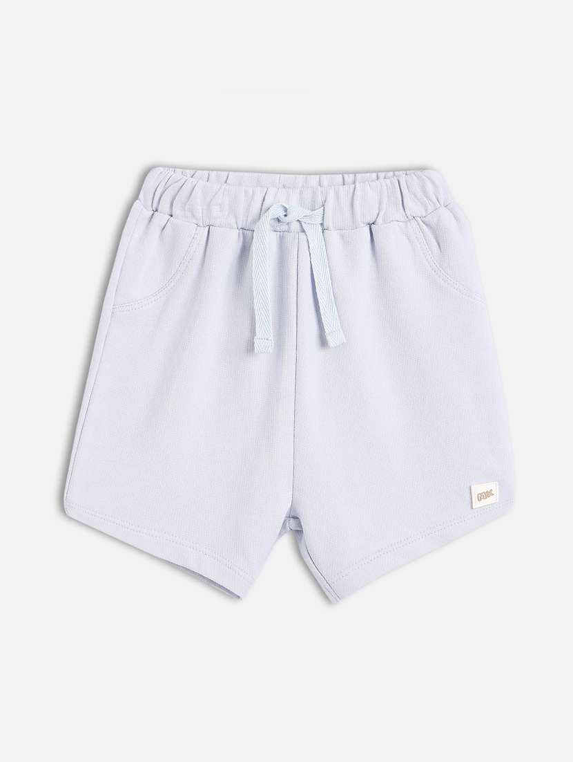 kids solid mid rise shorts 