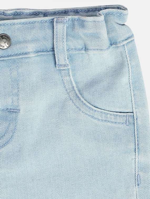 kids solid mid rise denim shorts  - 21841103 -  Standard Image - 3