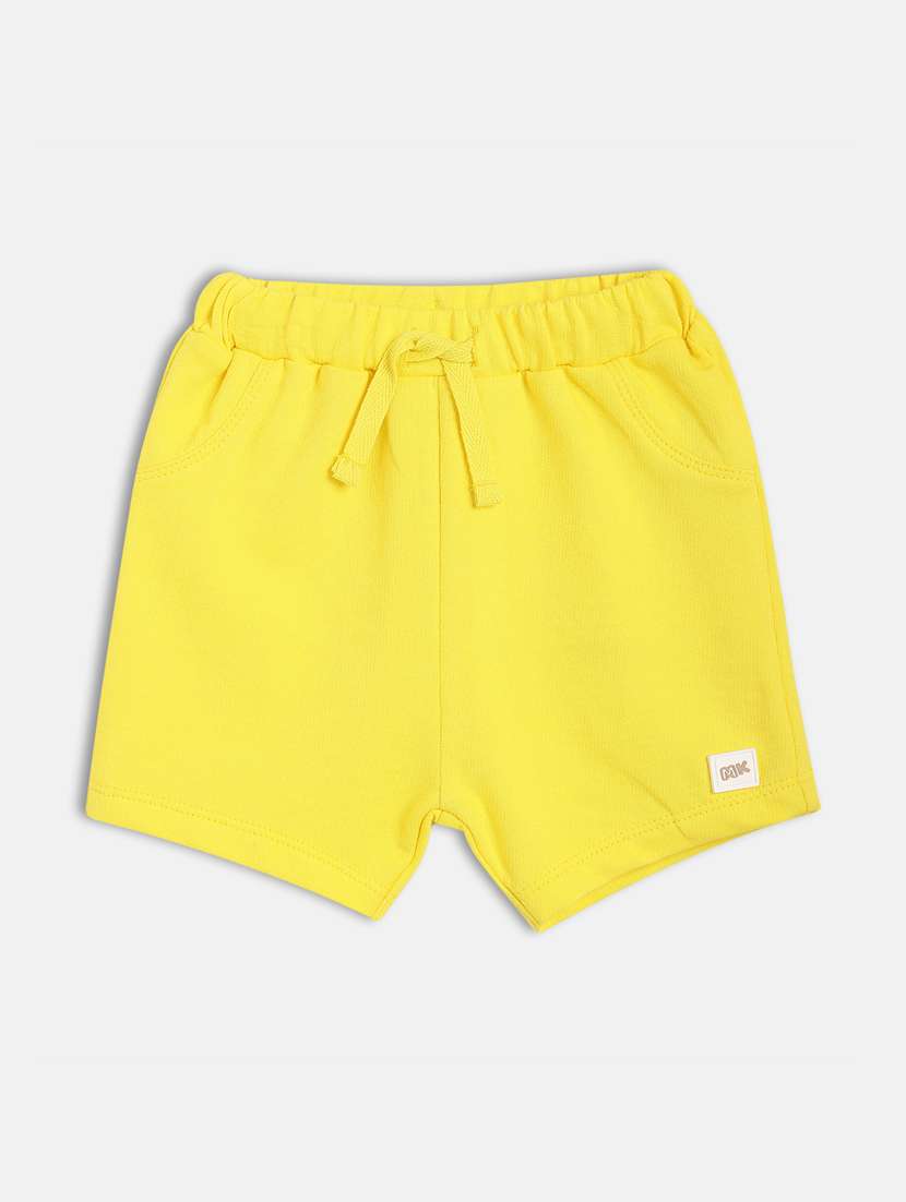 kids solid mid rise shorts 