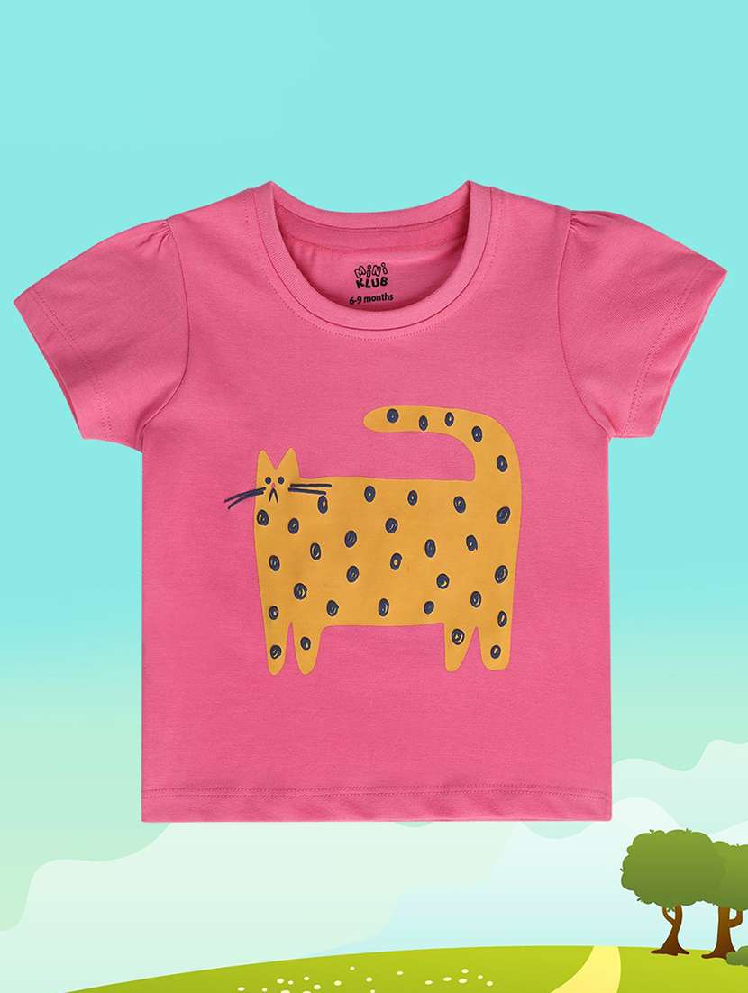 girls graphic round neck t-shirt