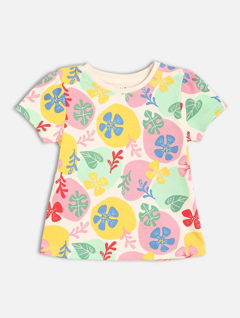 girls pack of 2 printed round neck t-shirt - 21841189 -  Standard Image - 3