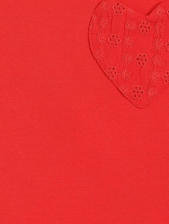 girls red solid short sleeve top - 21841200 -  Standard Image - 3
