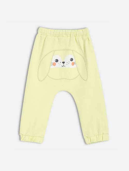 girls yellow mid rise casual jogger - 21841205 -  Standard Image - 0