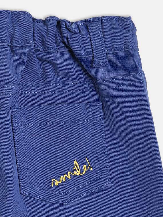 boys blue solid mid rise trouser - 21841215 -  Standard Image - 5