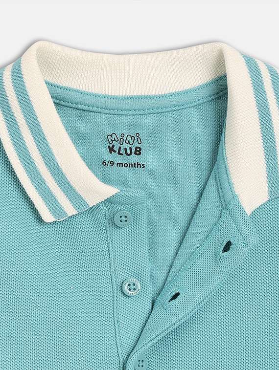 kids light blue printed short sleeve onesies - 21841232 -  Standard Image - 3