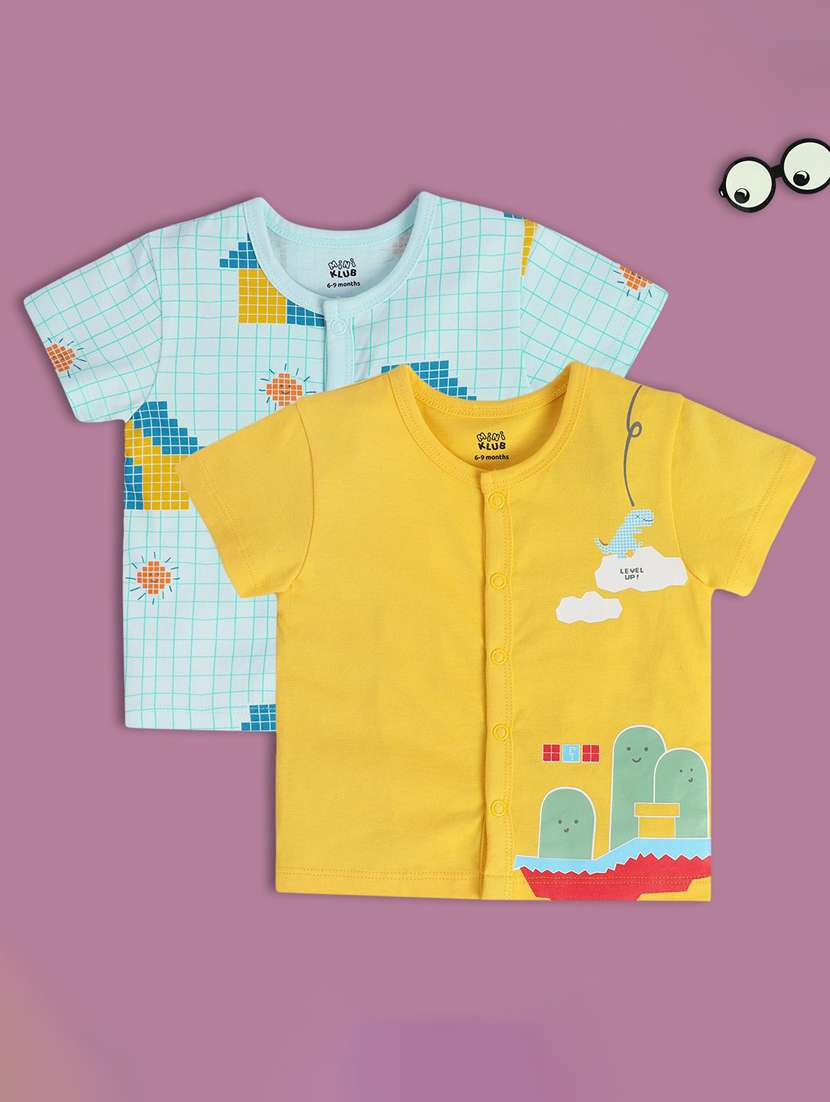 boys pack of 2 printed t-shirt