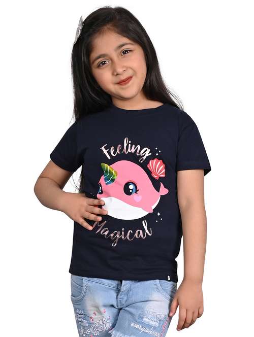 girls graphic printed short sleeve t-shirt - 21841426 - Standard Image - 0