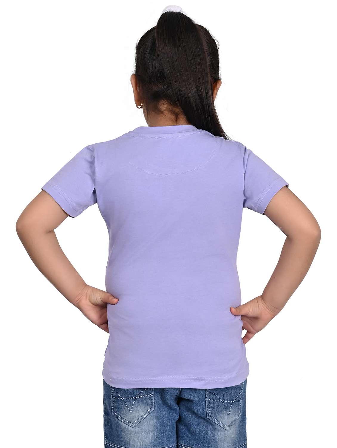 girls lavender printed short sleeve t-shirt - 21841430 -  Standard Image - 3