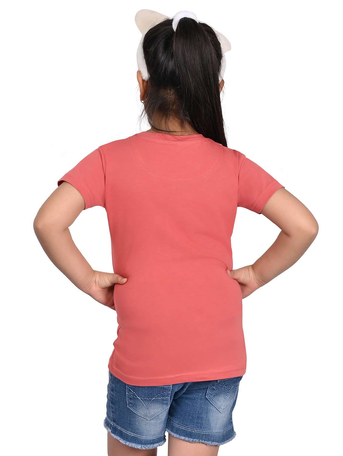 girls front print round neck tee - 21841432 -  Standard Image - 3