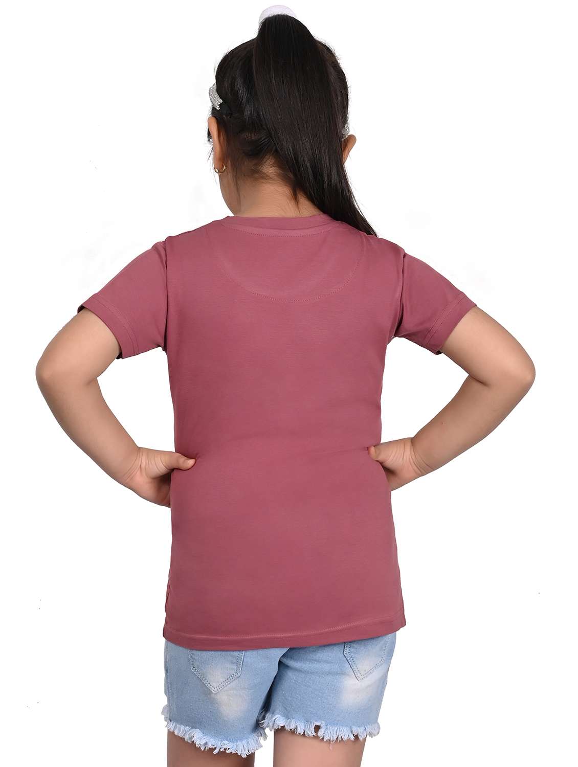 girls front print round neck tee - 21841433 -  Standard Image - 3