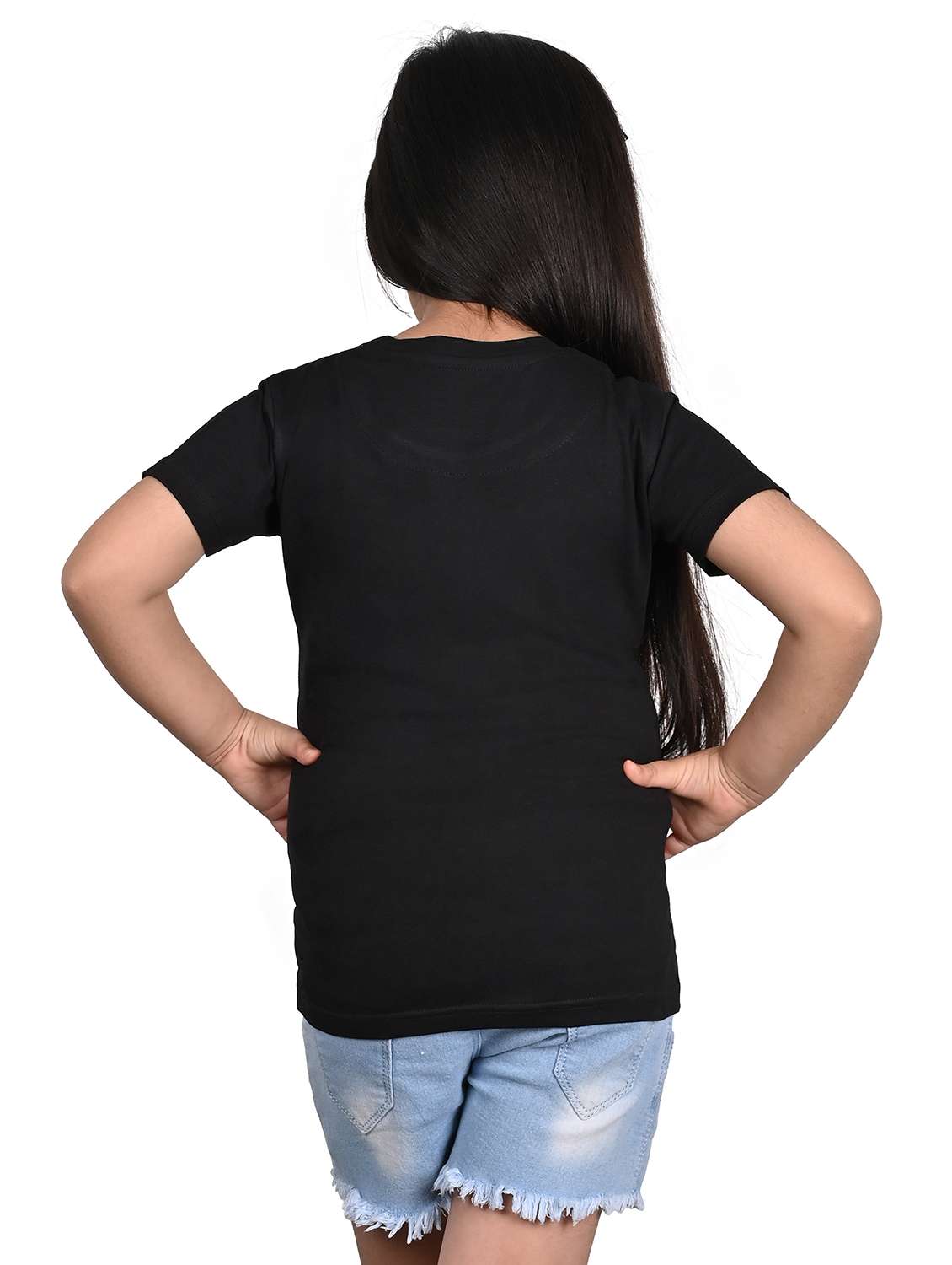 girls front print round neck tee - 21841434 - Standard Image - 3