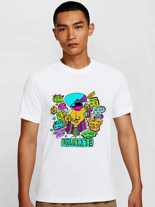 men white round neck regular fit t-shirt - 21841568 -  Standard Image - 0