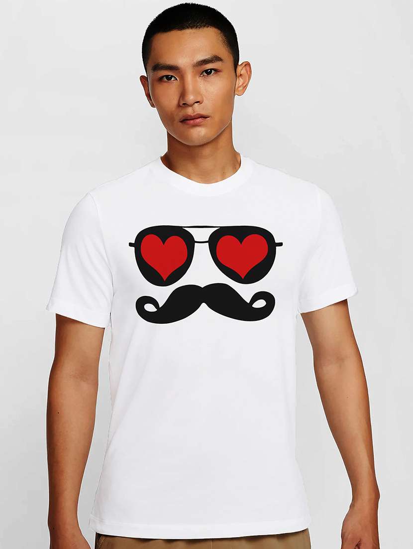 men white round neck regular fit t-shirt - 21841569 -  Zoom Image - 0