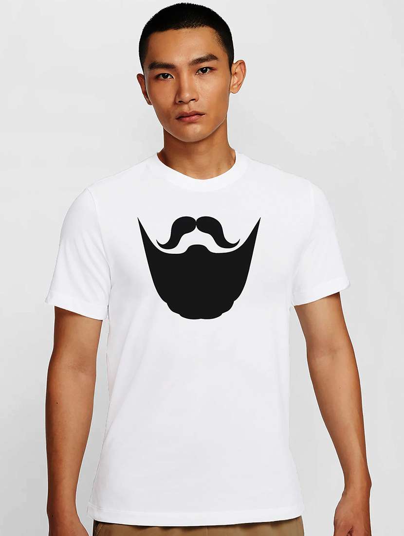 men white round neck regular fit t-shirt - 21841571 -  Zoom Image - 0