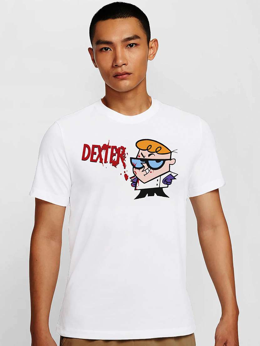 men white round neck regular fit t-shirt